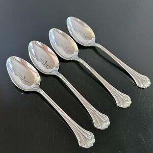 Reed & Barton Stainless Steel Flatware REGINE Lot of 4 Oval Soup Spoons